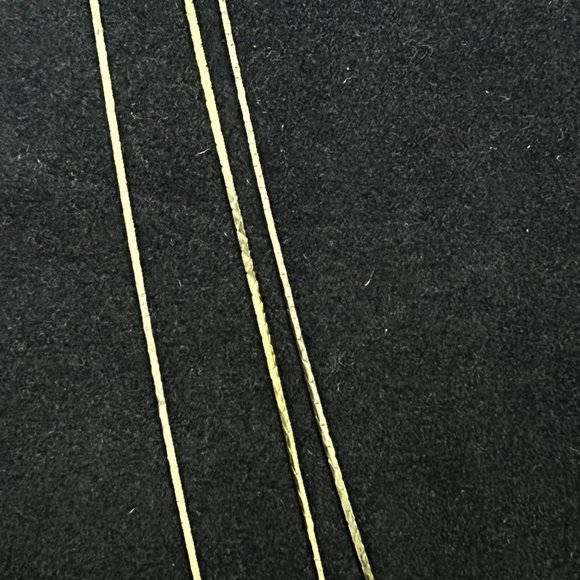 Vintage Gold Tone Triple Strand Triangle Link Necklace (3584) - Picture 2 of 4